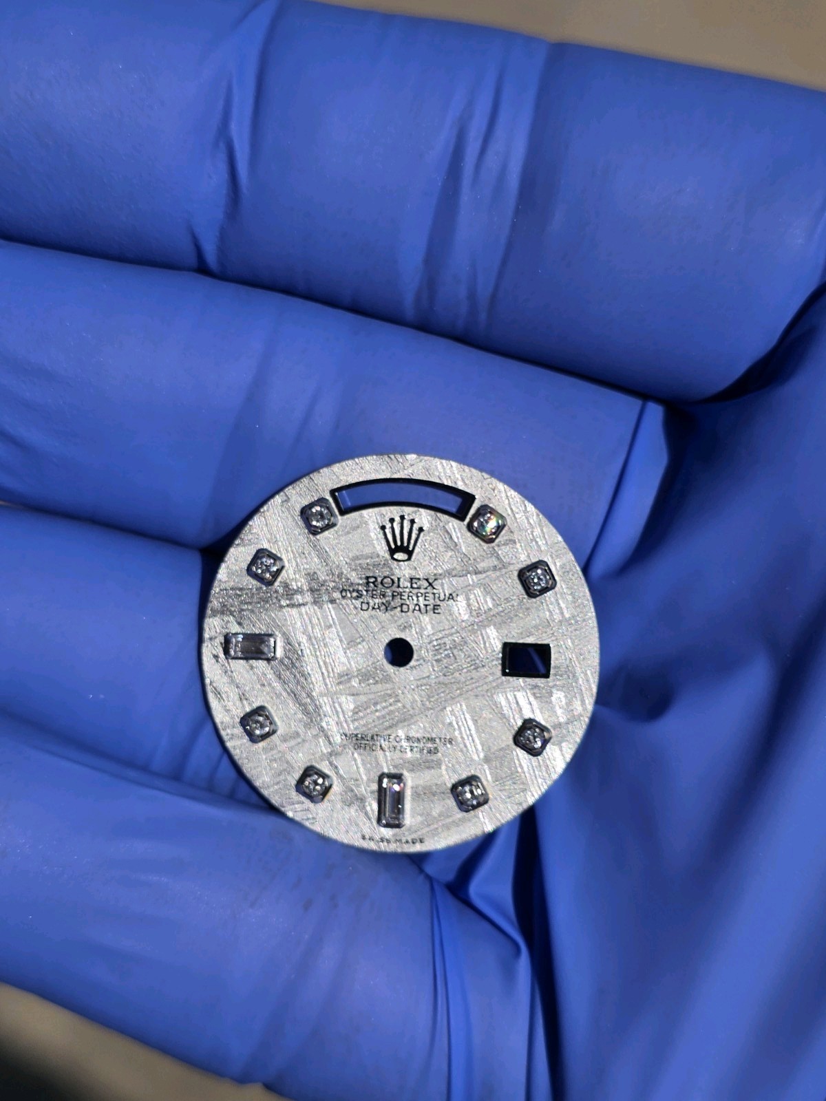 Custom Meteorite Diamond Dial for Rolex White Gold Day-Date 18239 118239 36mm