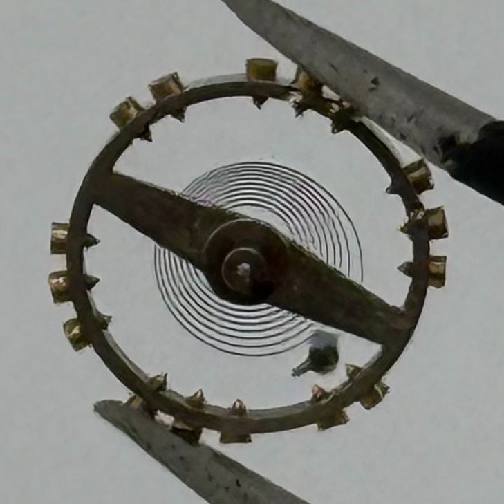 Buser 15 Balance Wheel Complete And Spring Pour Watch Movement Parts Vintage NOS