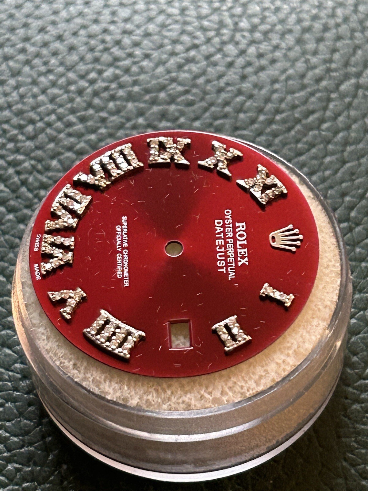 Rolex Mens Datejust II Custom Red Roman Diamond Dial For 116334 & 116300