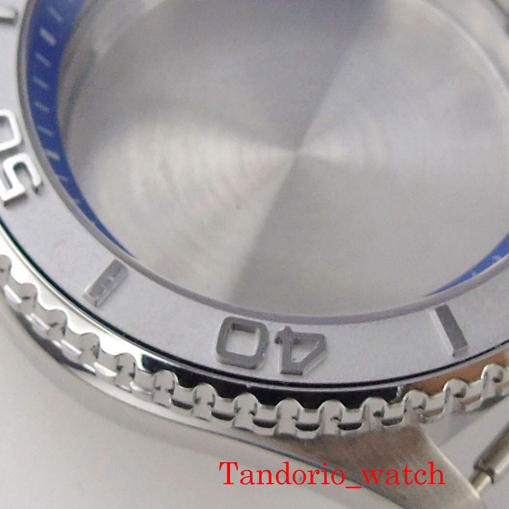 41mm Watch Case Parts Sapphire Glass Steel Insert Fit NH34A NH35A NH36 SKX007