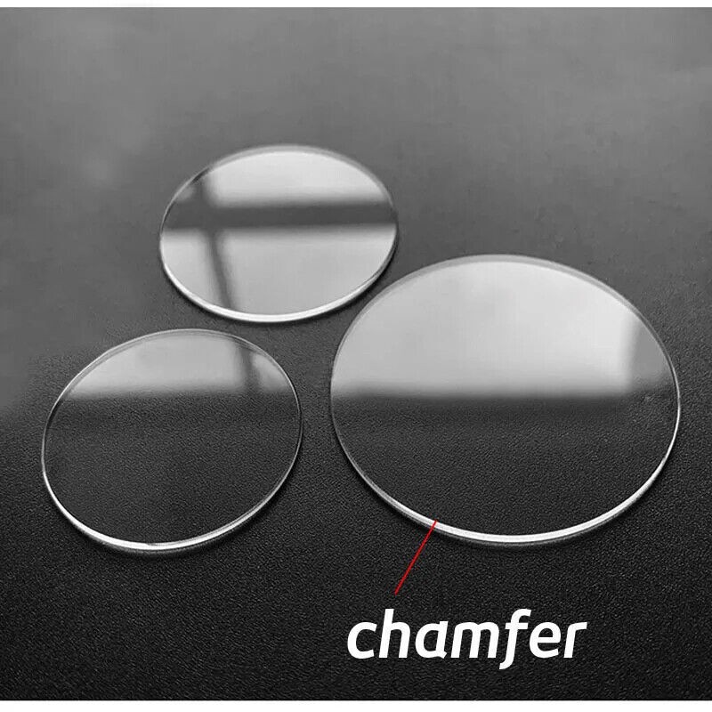 2X 1mm Watch Crystal Repair Parts Flat Round Mineral Glass 16mm-40mm Replacement