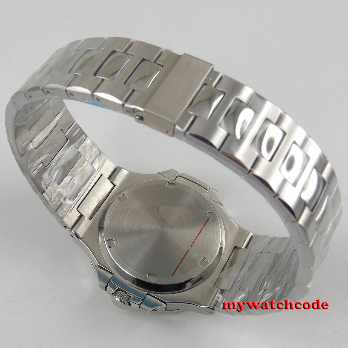 Square 40mm Steel Watch Case White Dial (case+bracelet +dial) Fit NH35A NH36A