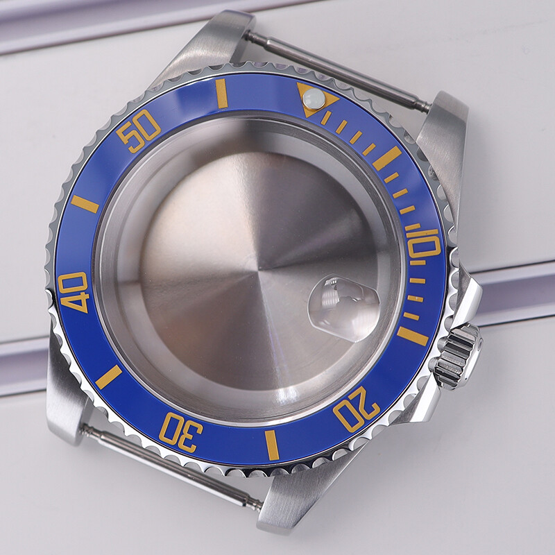 40mm Luxury Watch Cases Ceramic Bezel Sapphire Glass For Nh35 Eta 2824 Movement