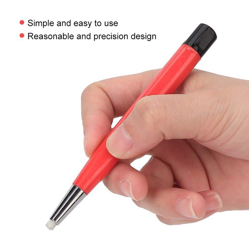 11.3CM Fibreglass Fibre Glass Scratch Pen Brush Pencil Clean Remove Rust Dirt