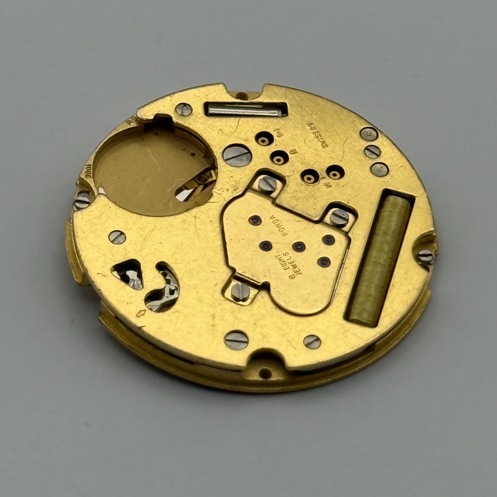 Ronda 1006 Watch Movement Quartz Swiss Date 8 Jewels Vintage Parts Repair 23.8mm