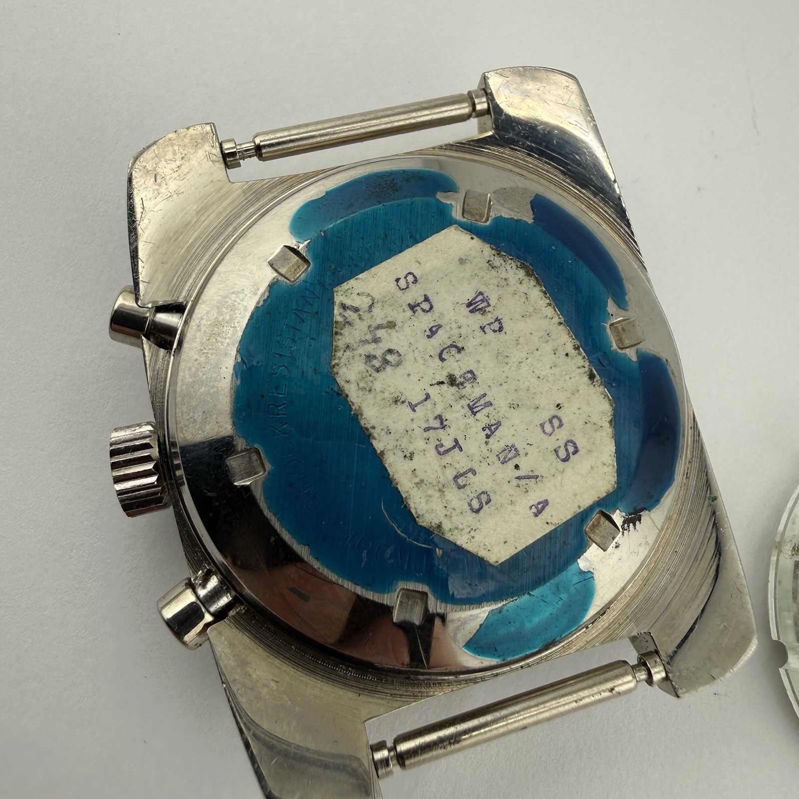 NOS Croton Chronograph Watch Case Stainless Steel Original Dial – Landeron 248