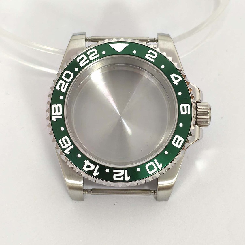 Flat Sapphire Glass Steel Case 40mm Display/Solid Base for NH35/NH36/7S Movement