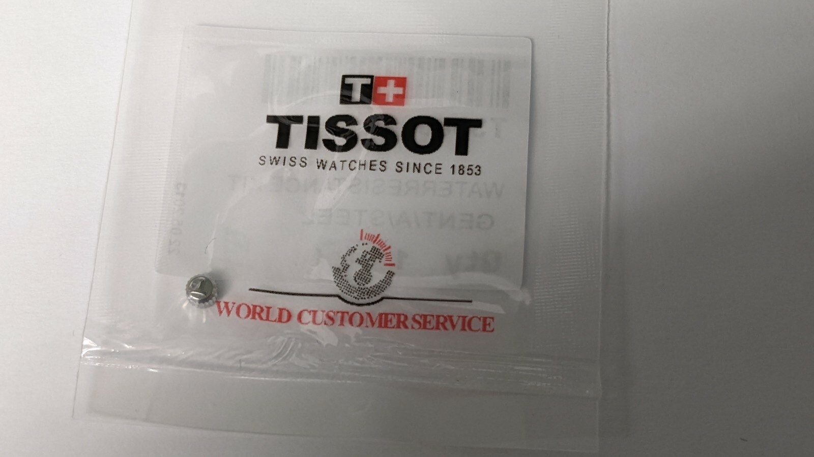 Tissot CROWN GENT S/S T350006214 water resistant NEW T57. SMALL approx 4mm diame