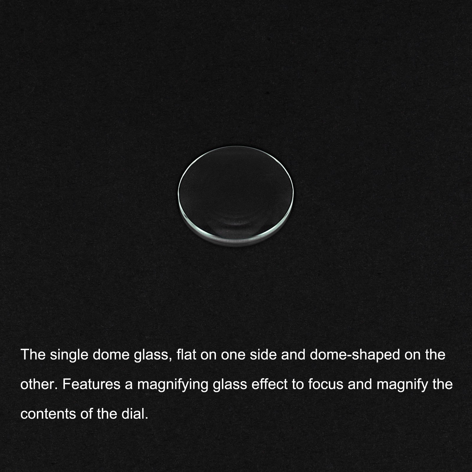 8Set 17mm Dia Watch Glass Crystal Lens Single Dome Round 1.4mm Edge Thickness