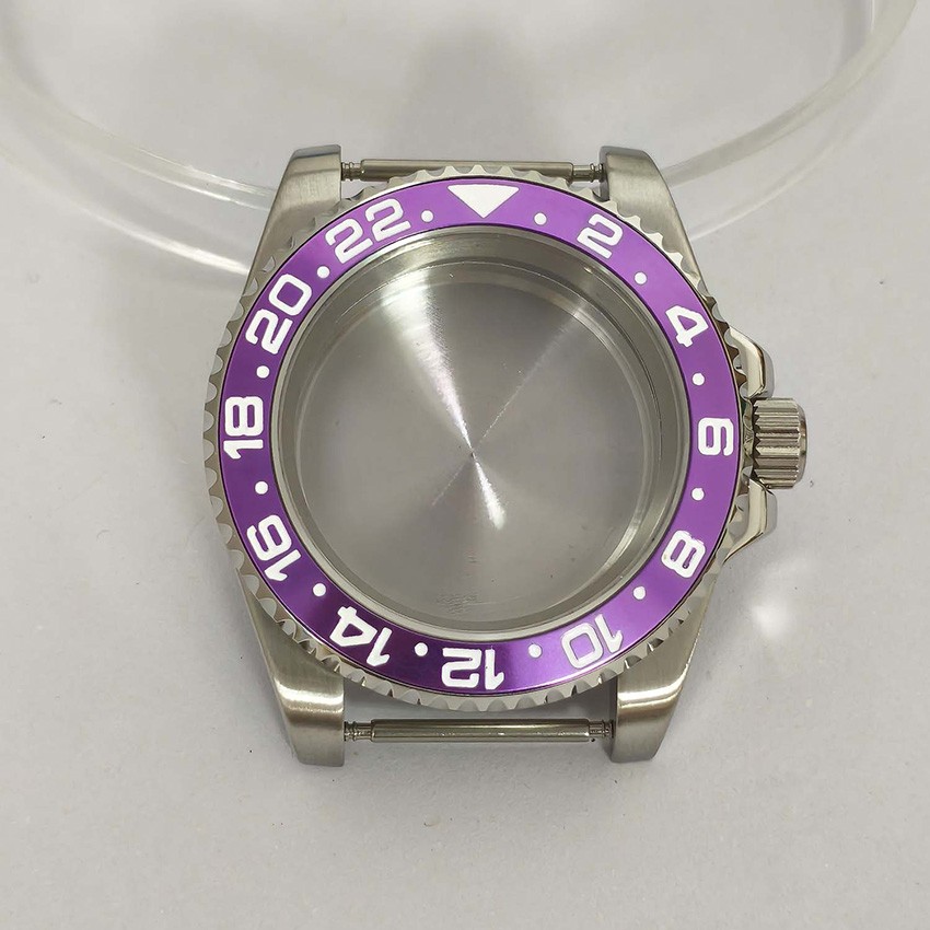 Flat Sapphire Glass Steel Case 40mm Display/Solid Base for NH35/NH36/7S Movement