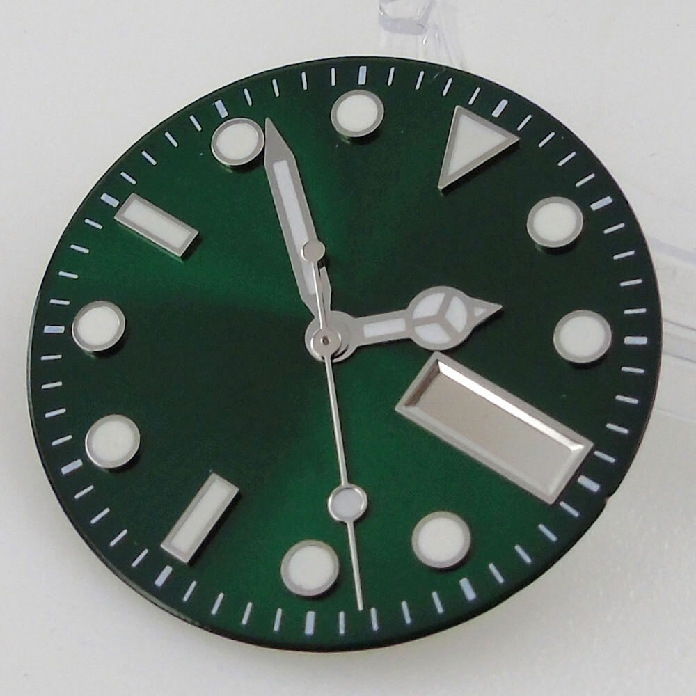 BLIGER New Sterile Sunburst 29mm Steel Black/Blue/Green/Gold Watch Dial Hand