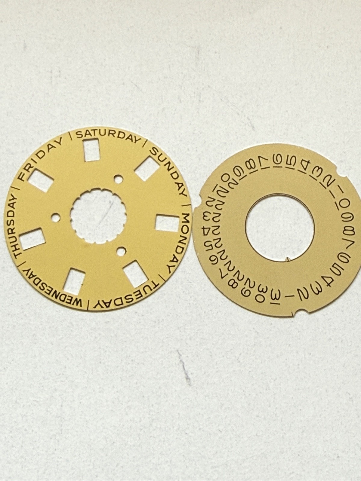 Genuine Rolex 3055 open 6 -9 Beige Day Date Disc English Model 18038 18048 18078