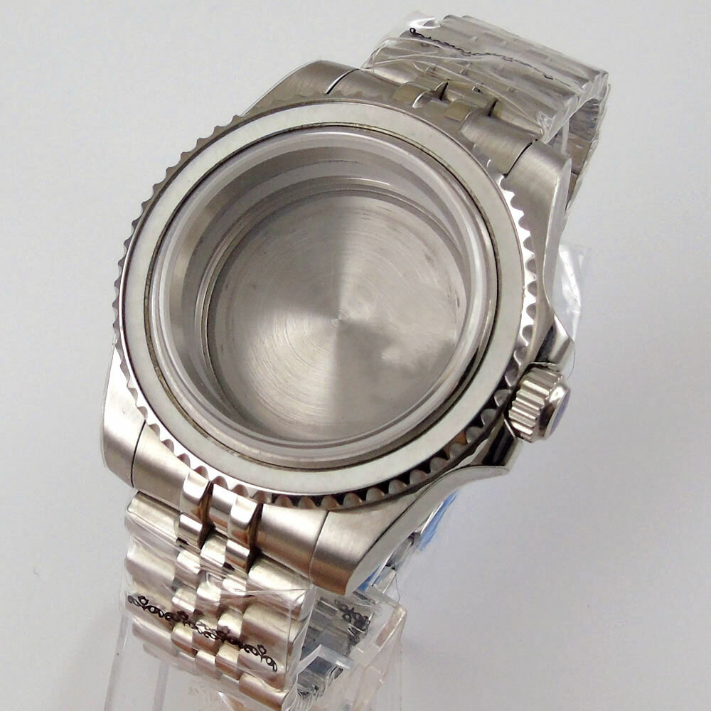 40MM SUB Men Watch for NH35A NH34 ETA 2824 Oyster/Jubilee Sapphire Screw Crown