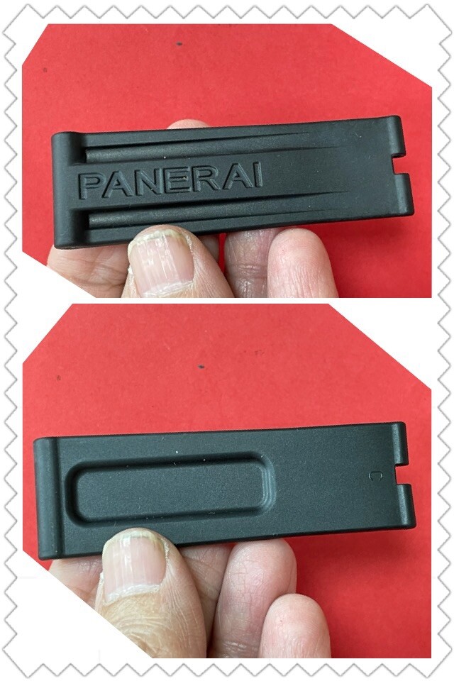 Authentic Factory PANERAI OFFICINE Rubber Caoutchouc Watches Black Color R1