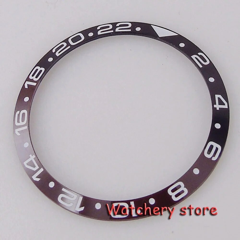 37.1mm*31.3mm Sloping Watch Bezel Blue Aluminum Insert For 40mm GMT Watch Men