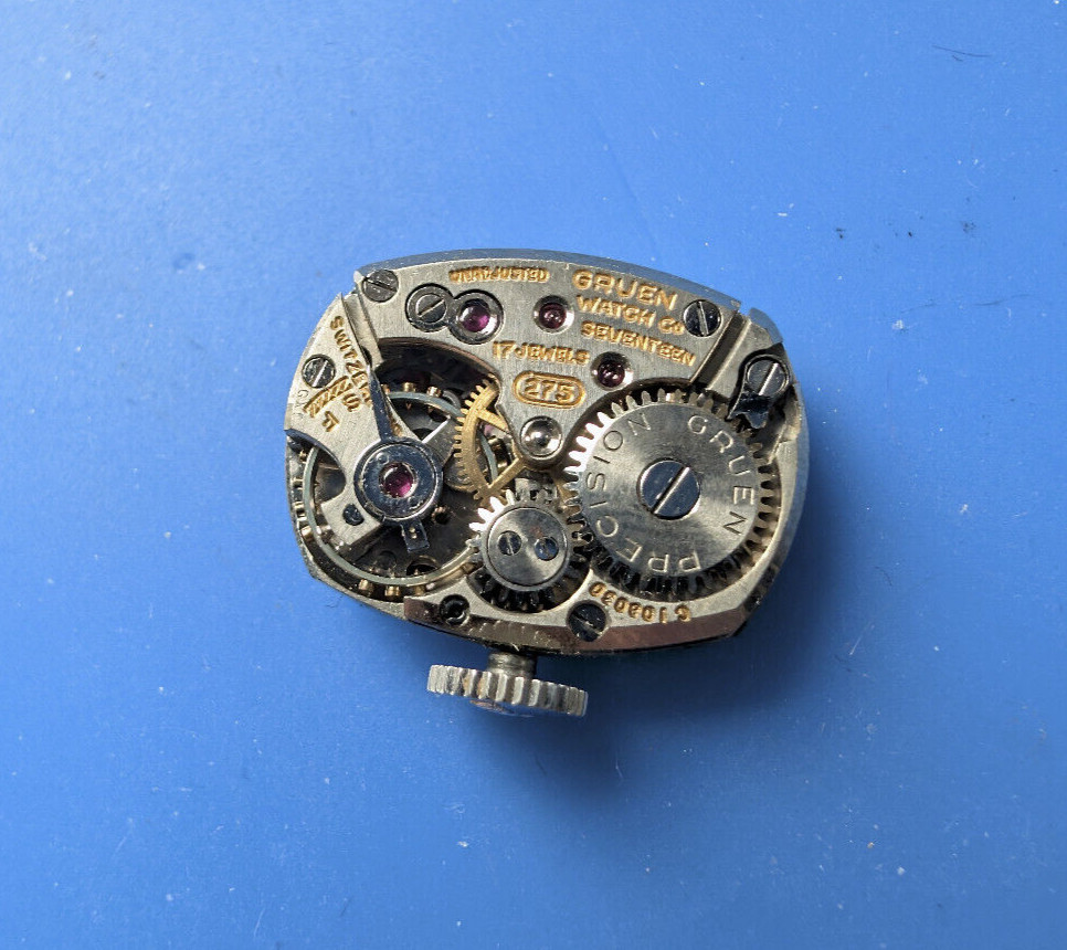 VINTAGE LADIES GRUEN 275 WRISTWATCH MOVEMENT FOR PARTS