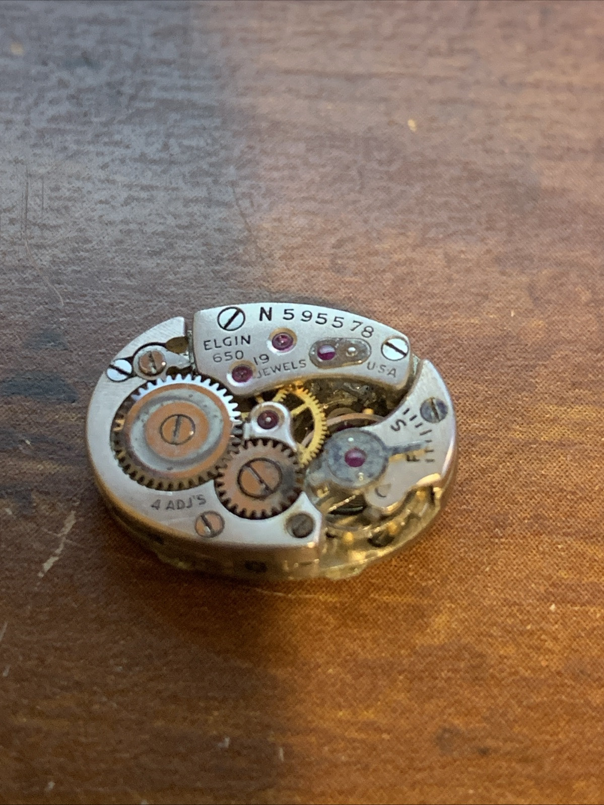 Elgin Ladies Watch Movement – Caliber 650 – 19 Jewels N595578 For Parts/repair