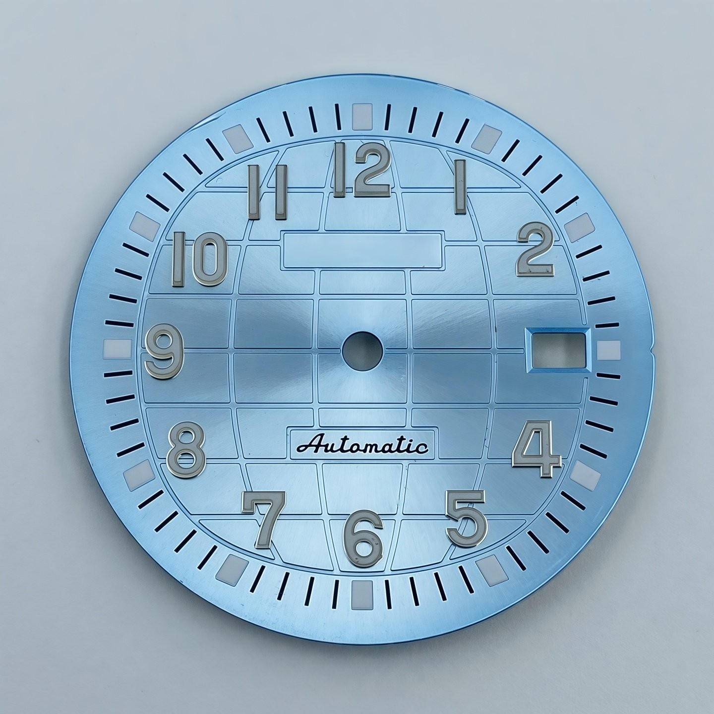 32mm Sun Pattern Watch Dial Green Luminous Date for Nh35 Nh36 Movement
