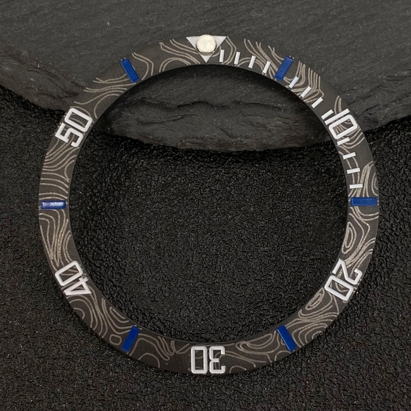 38×30.5mm Ceramic Bezel Insert GMT For NH35 40mm Watch Case Replacement