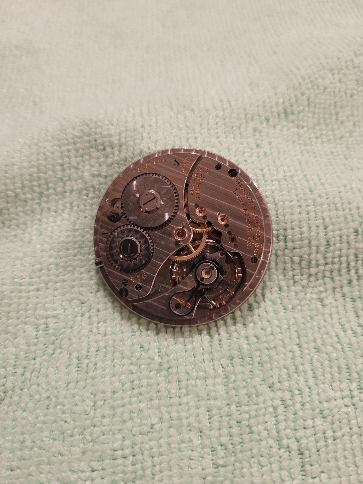 Antique 1923 Hamilton 17J Pocket Watch Movement Grade 910 914