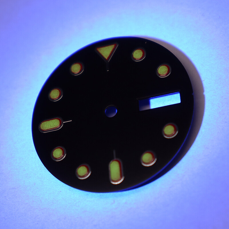 28.5mm Watch dial parts Modifying Seiko SKX007 Diver Mod Week, calendar For NH36