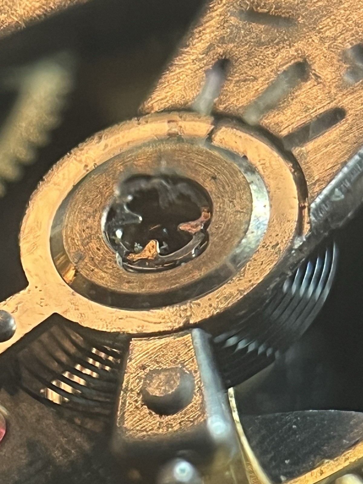 GOOD BALANCE Black Dial Bulova 11AC Watch Movement, Missing Parts