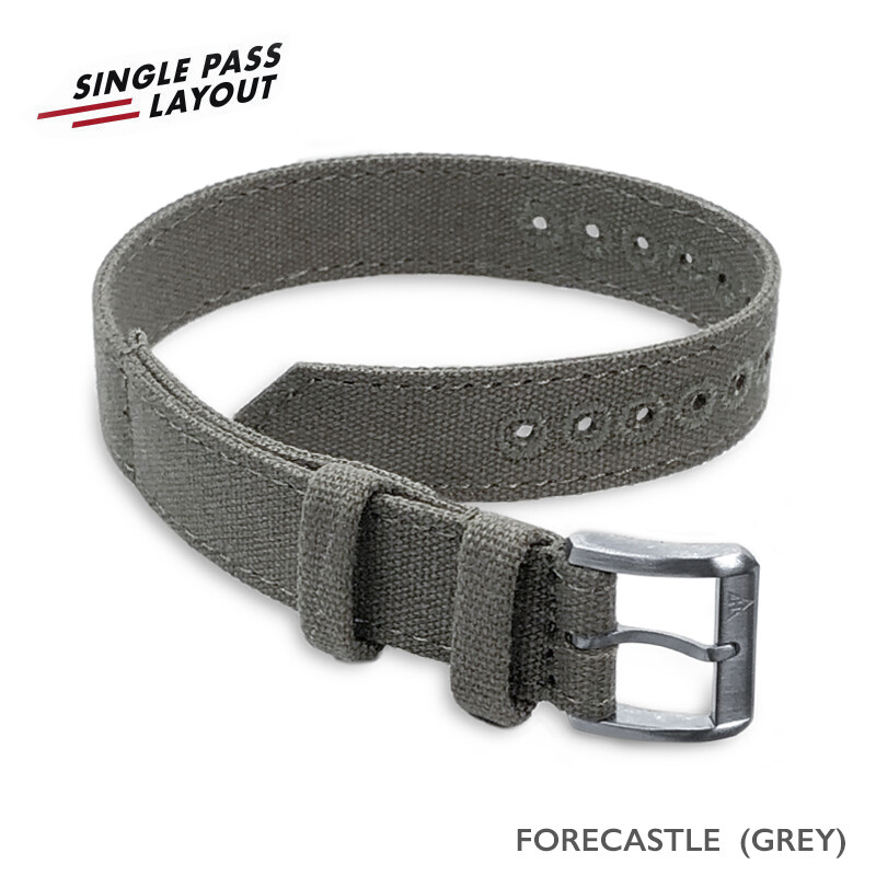 16mm Vintage Military Grey Canvas Watch Strap WWII A-11 A11 Hack