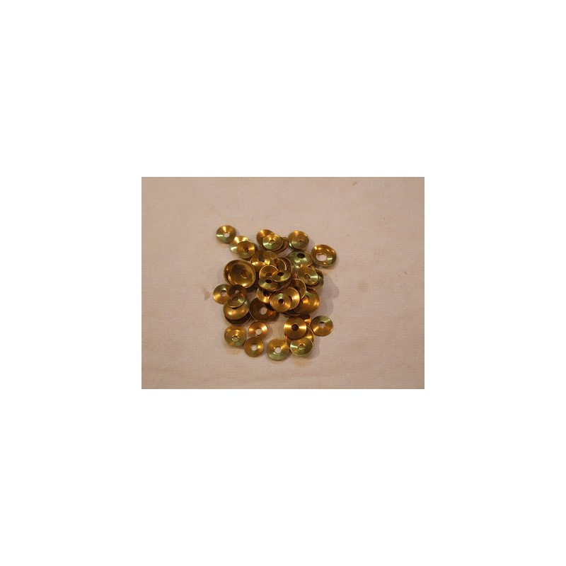 Assortimento rondelle bombate ottone foro tondo 100 Hand-collets round brass