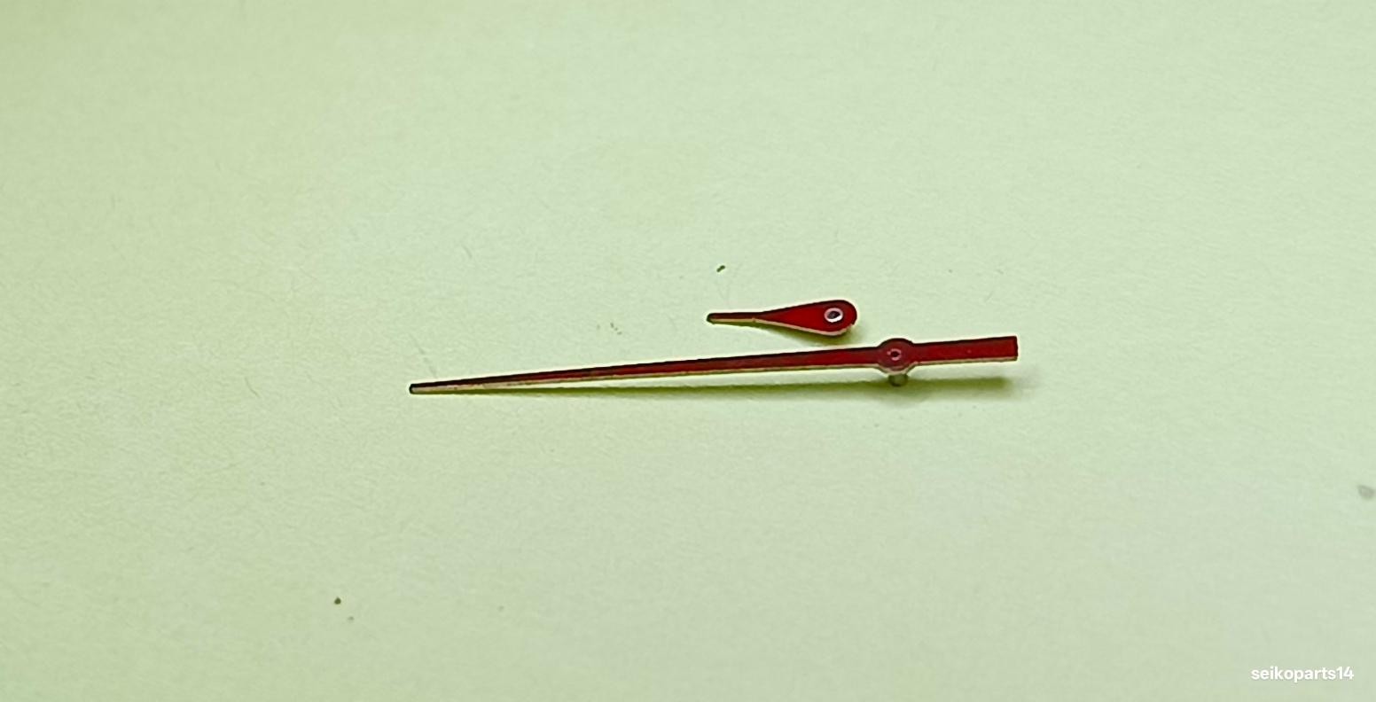 GENUINE SEIKO RED CHRONO SWEEP SECOND TEARDROP SUB DIAL HAND 6139-6002 6139-6005
