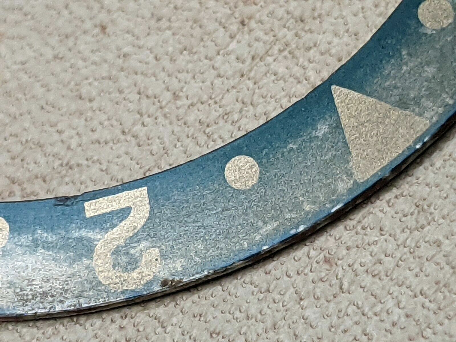 Vintage Rolex GMT 1675 Super Fat Font Faded Sky Blue/Ghost Salmon Bezel Insert