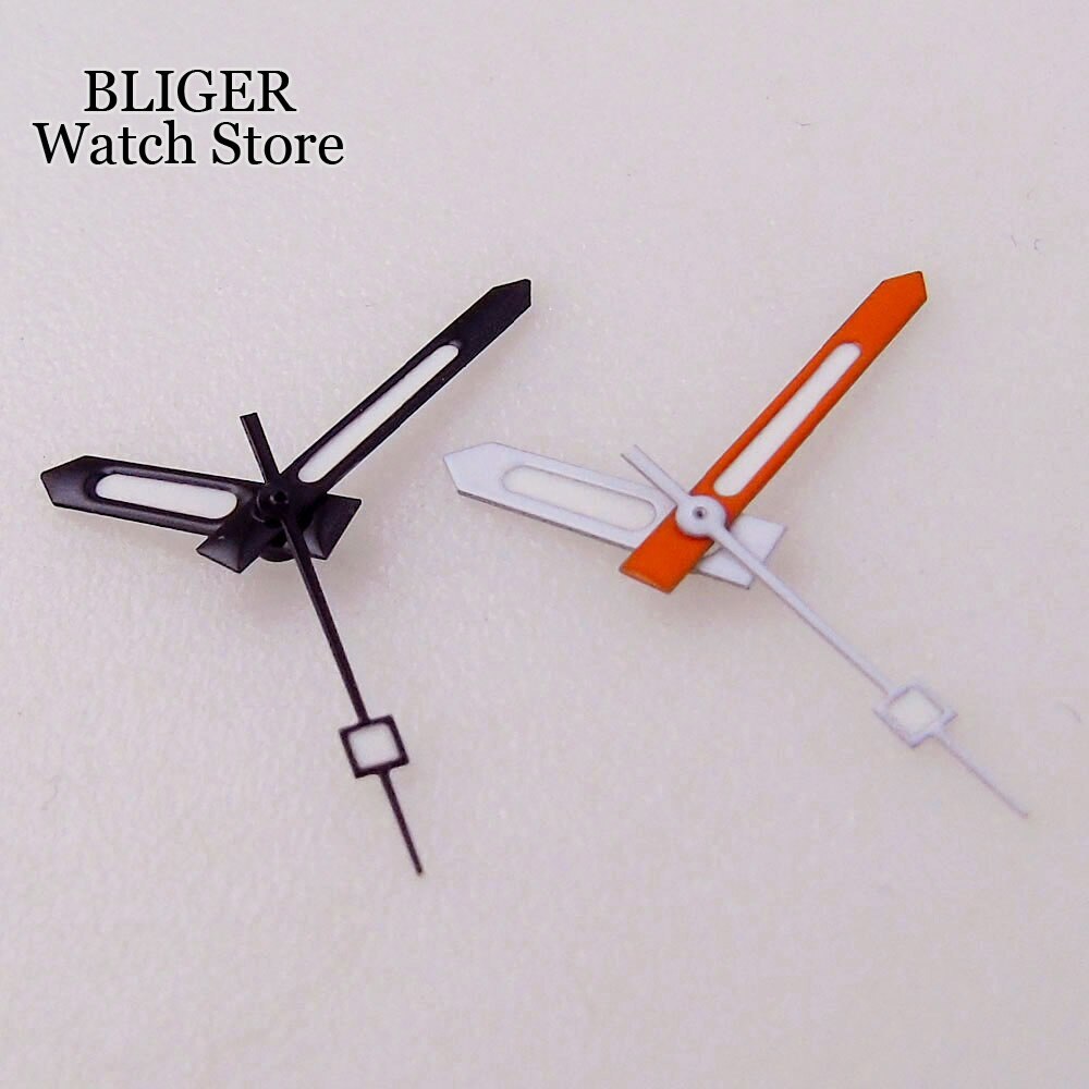 Luminous Black Orange Watch Hand Needles fit NH35A NH36A 7S26 ETA 2824 PT5000
