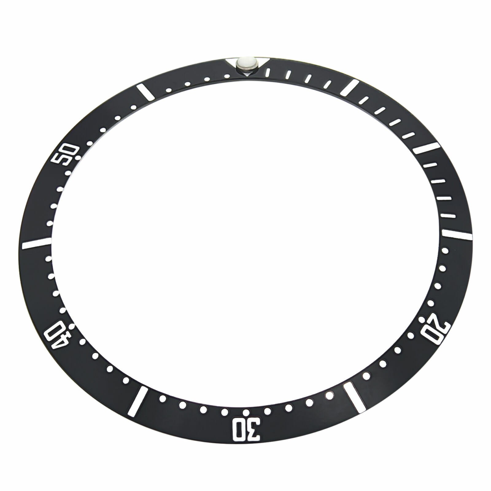 Black Aluminum Replacement Bezel Insert 38x32mm Diver Watch