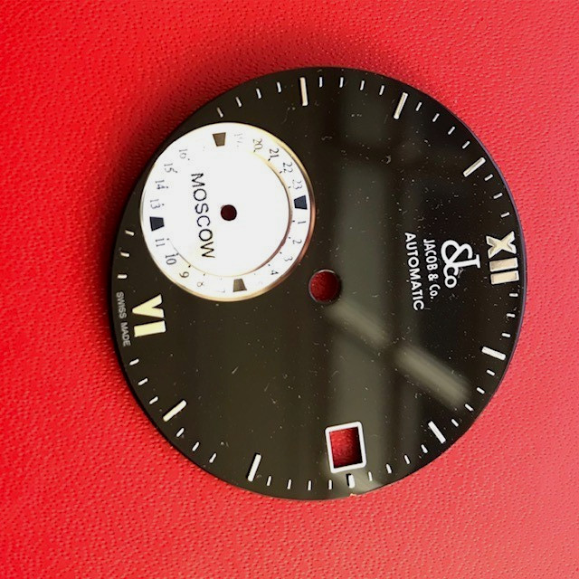 Jacob & Co Moscow GMT Limited Edition Glossy Black Dial NOS Diameter 38mm