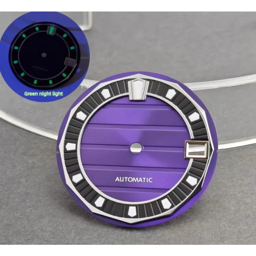 NH35 Dial 28.5mm Green Luminous for NH35/NH36 Movement Watch Parts Watch Dial