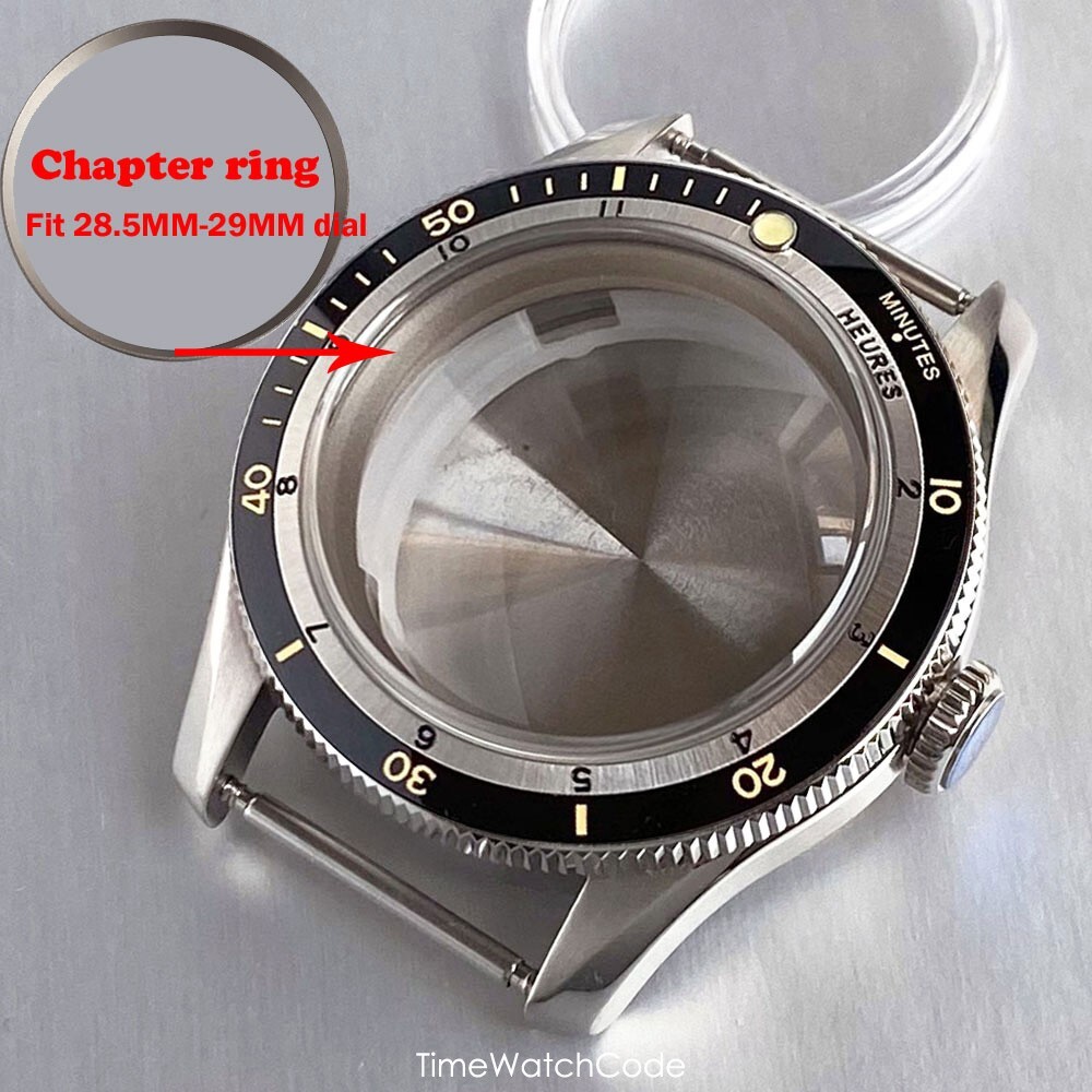40mm NH35 Diving Watch Case Bubble Sapphire Fit NH36 NH38 PT5000 ETA2824 20BAR