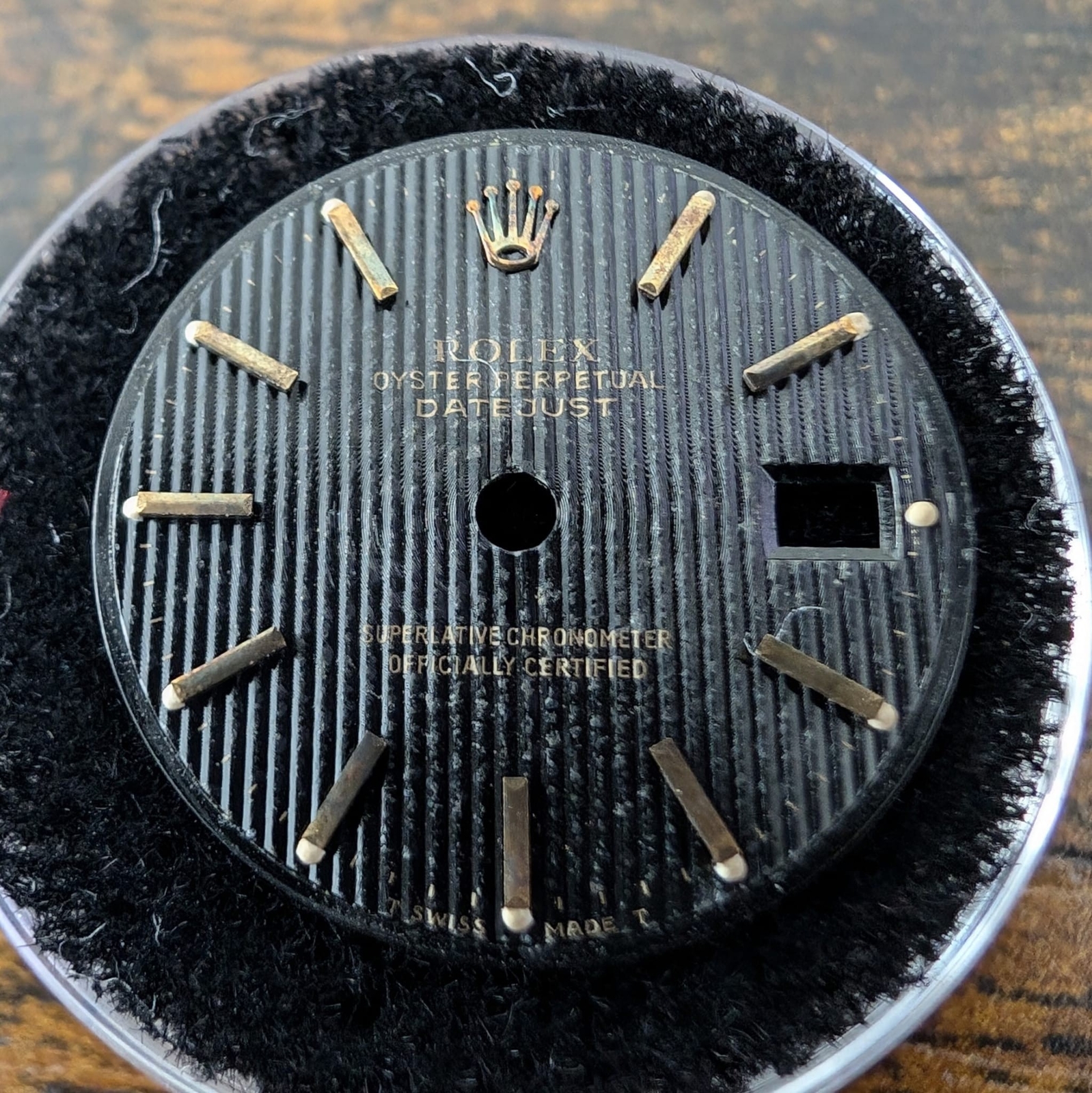 ROLEX OP DATEJUST 26MM LADIES BLACK TAPESTRY DIAL – GREAT CONDITION 69173