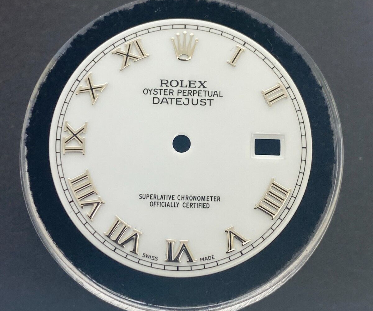 Genuine Rolex Datejust 36mm White Roman Watch Dial