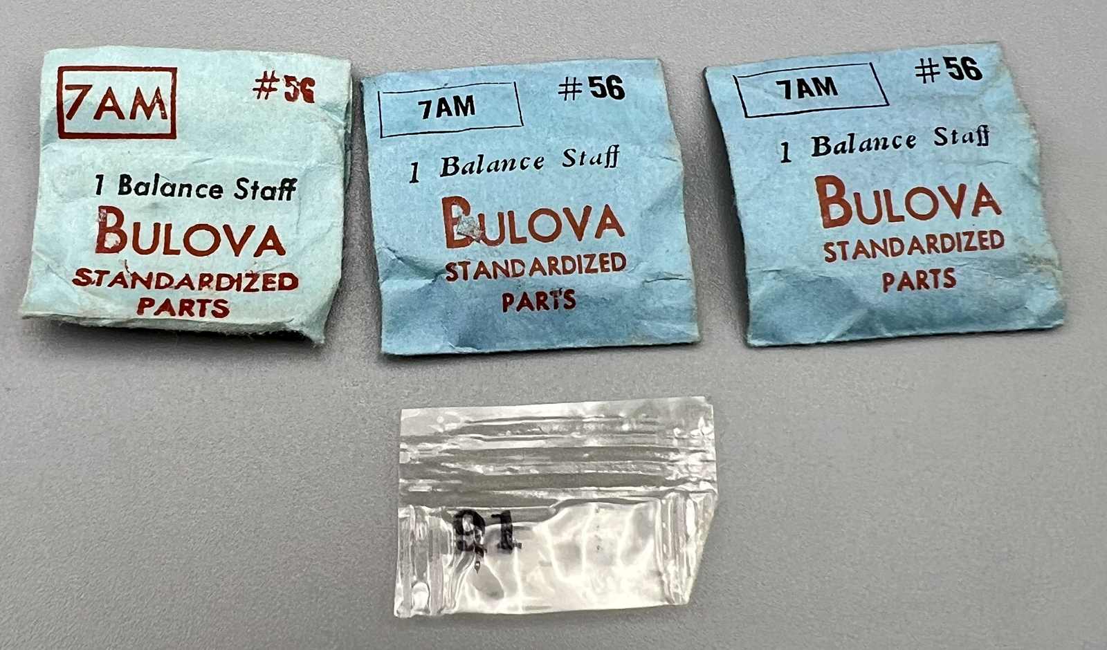 Lot 4 – BULOVA 7AM BALANCE STAFF #56 SWISS WATCH PARTS Factory Sealed NOS LOT H2