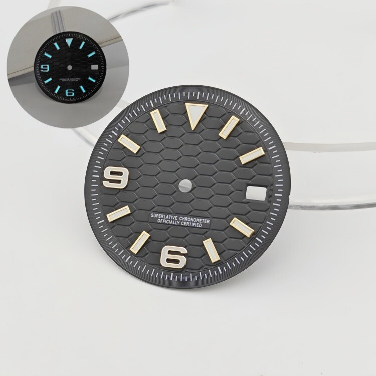 28.5mm 31mm Watch Dial blue Luminous fits NH35/NH36 movement Watch Parts