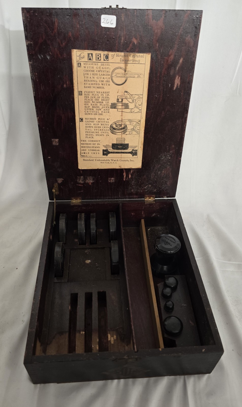 Vintage SUC Watch Crystal Press Set Standard Unbreakable Watch Crystals Inc.