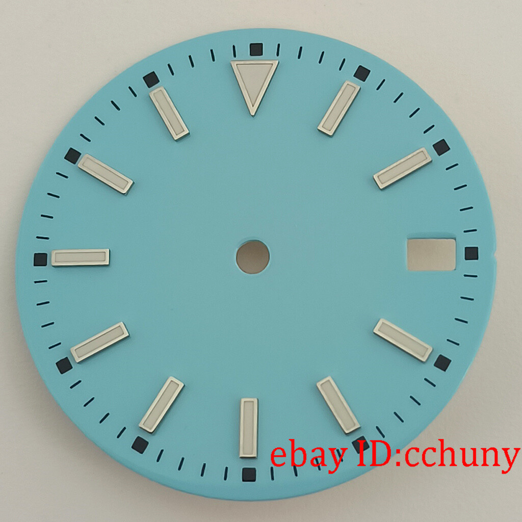 28.5mm black green blue luminous sterile Watch Dial Fit NH35 NH35A movement