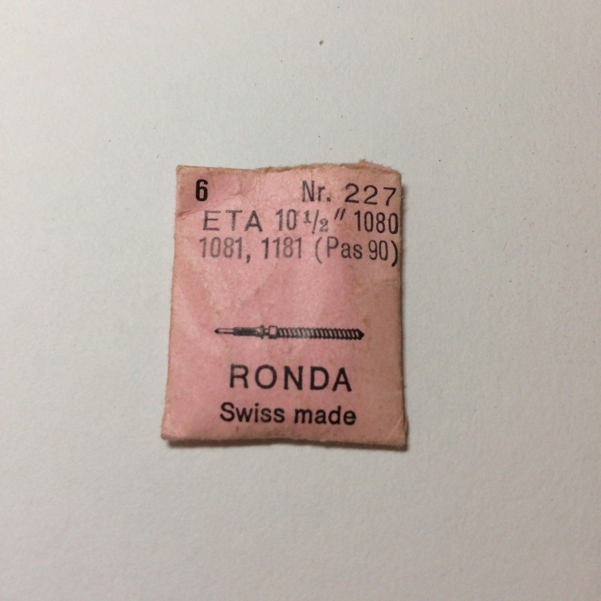 ETA 227 Winding Stem for cal. 1080 1081 1181 New-Old Stock