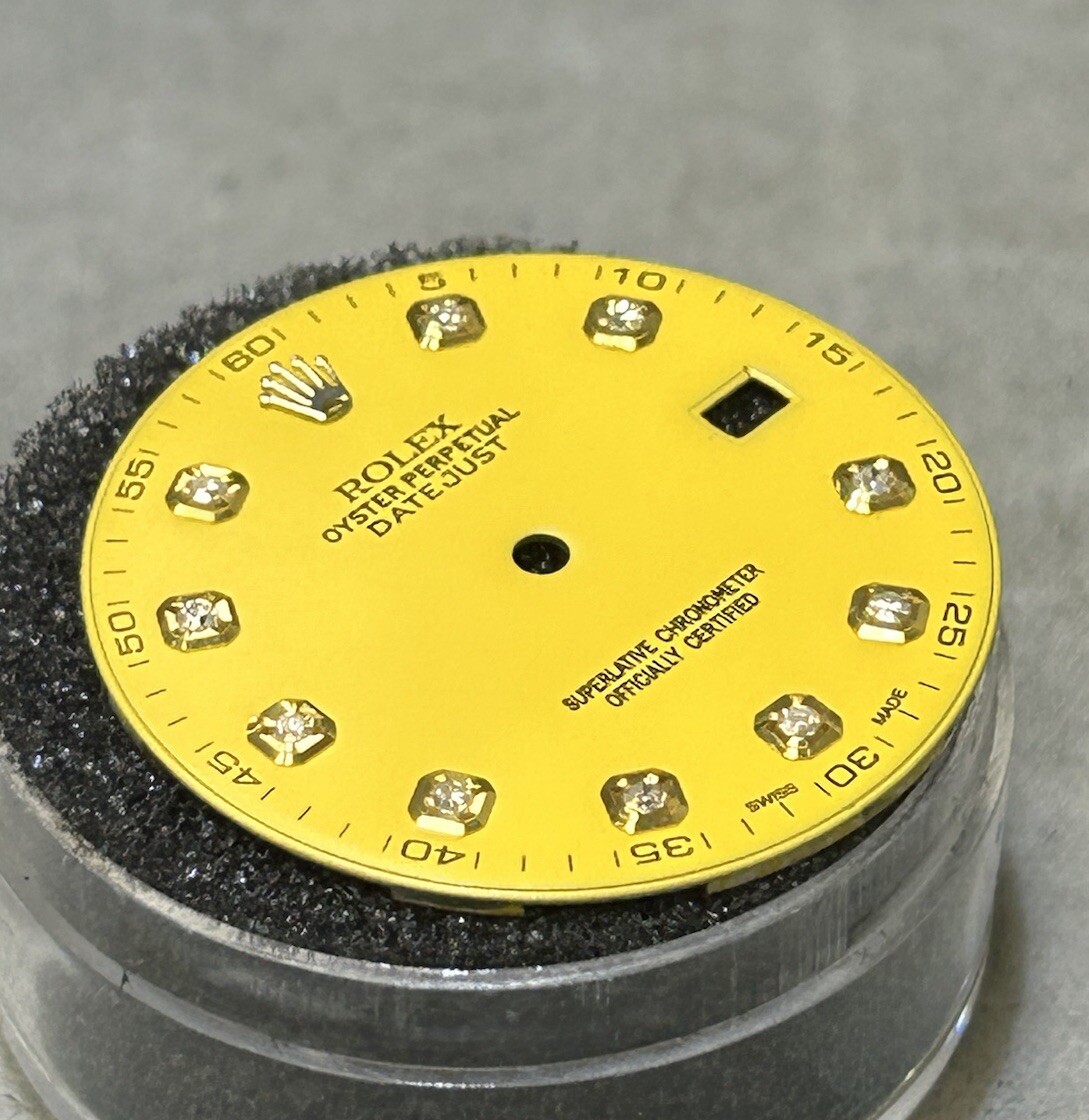 Rolex 41mm Datejust Custom Yellow Diamond Dial For Models 126333 & 126303