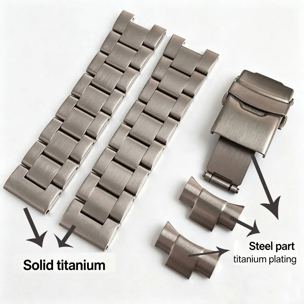 20ATM 40MM Titanium Diver Watch Case Strap For NH34 NH35 PT5000 Sapphire Glass
