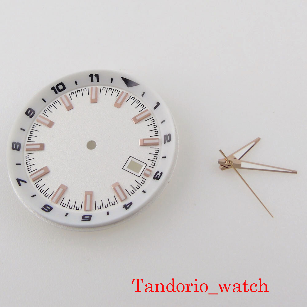 36.6mm Watch Dial For NH35A Automatic Movement Luminous Hands Watch Accessories