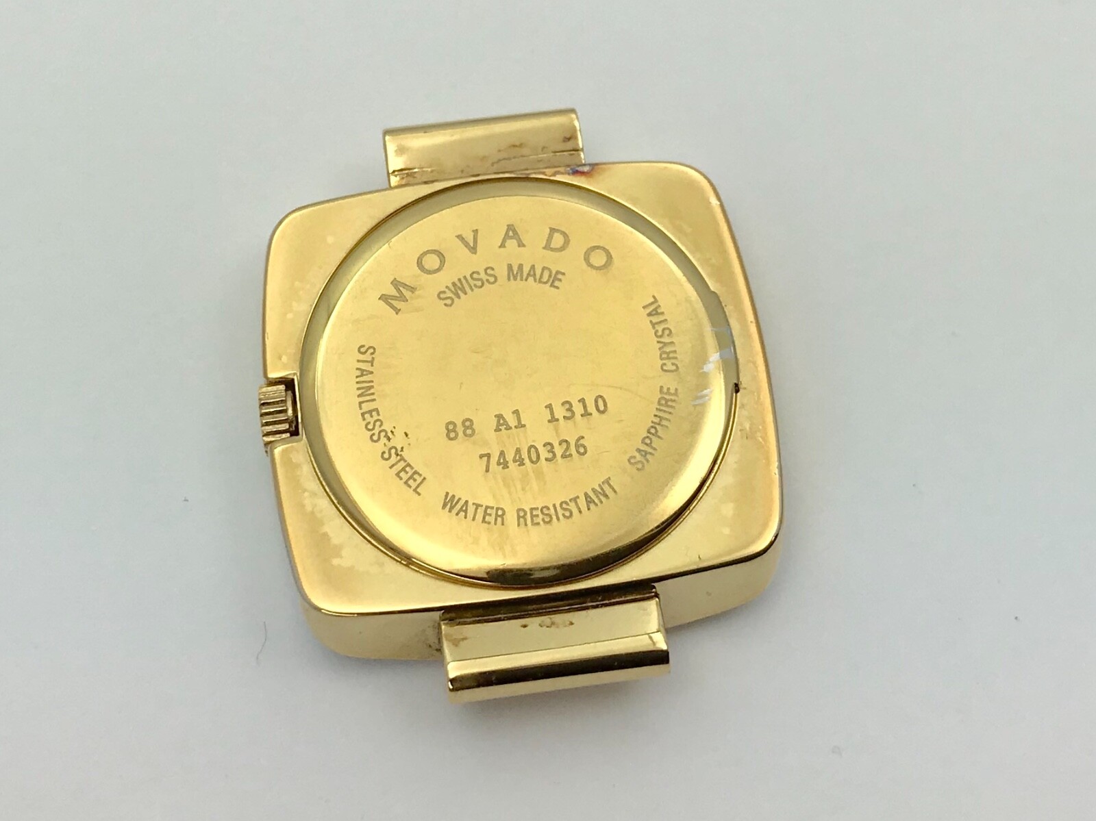 Movado Dolca 88 A1 1310 Full Watch Head 0605588 Gold Tone Serviced