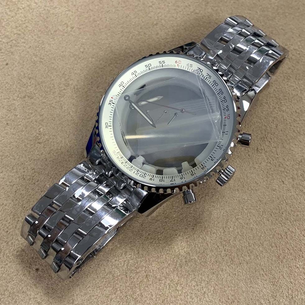 36.8mm Multi-Functional Watch Dial Green Lume for Vk63 Movement 46mm Watch Case