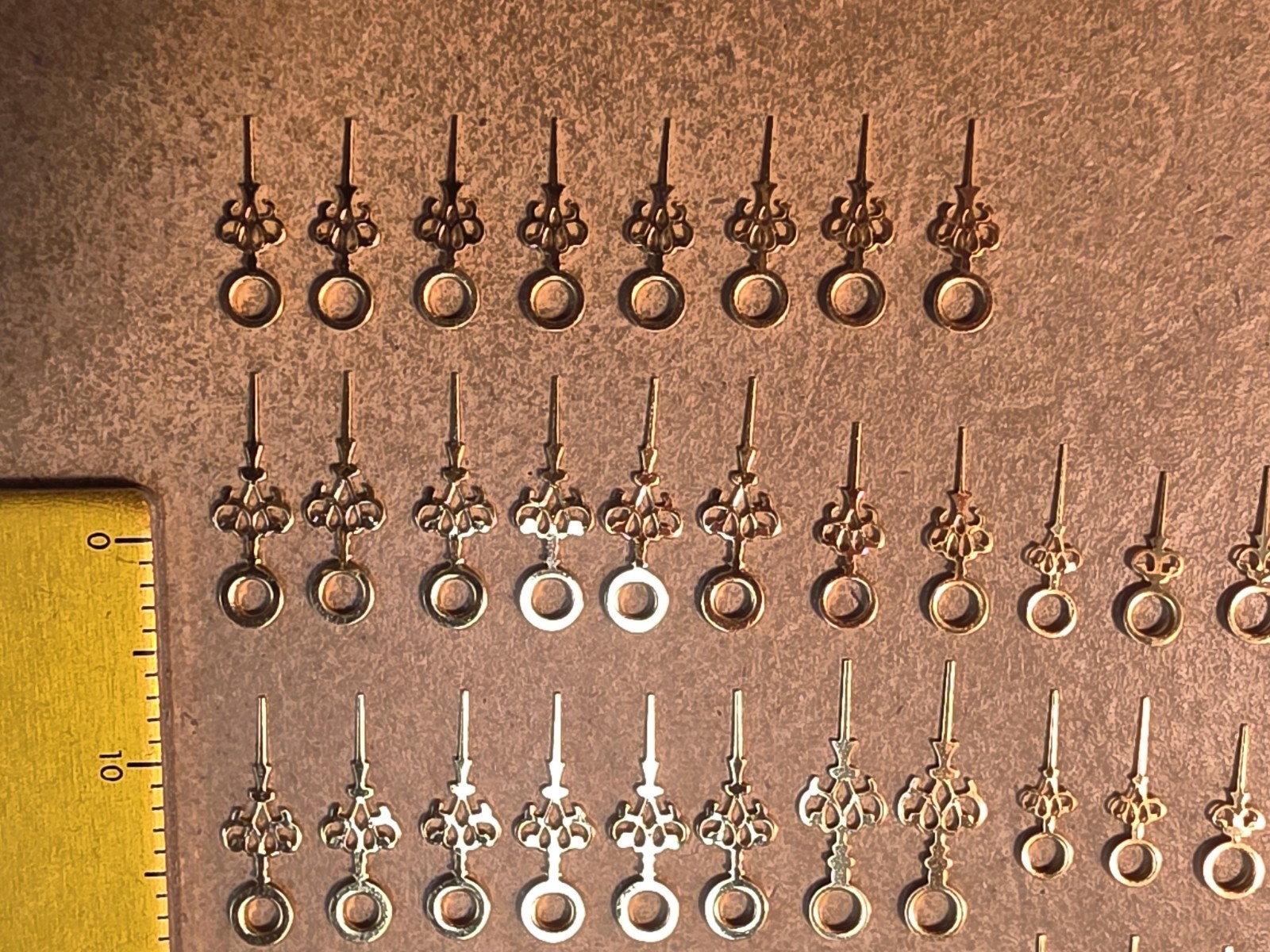 Lot Of 44 Mixed Vintage NOS Gilt Louis Wristwatch Hands-Variety Of Lengths/Sizes