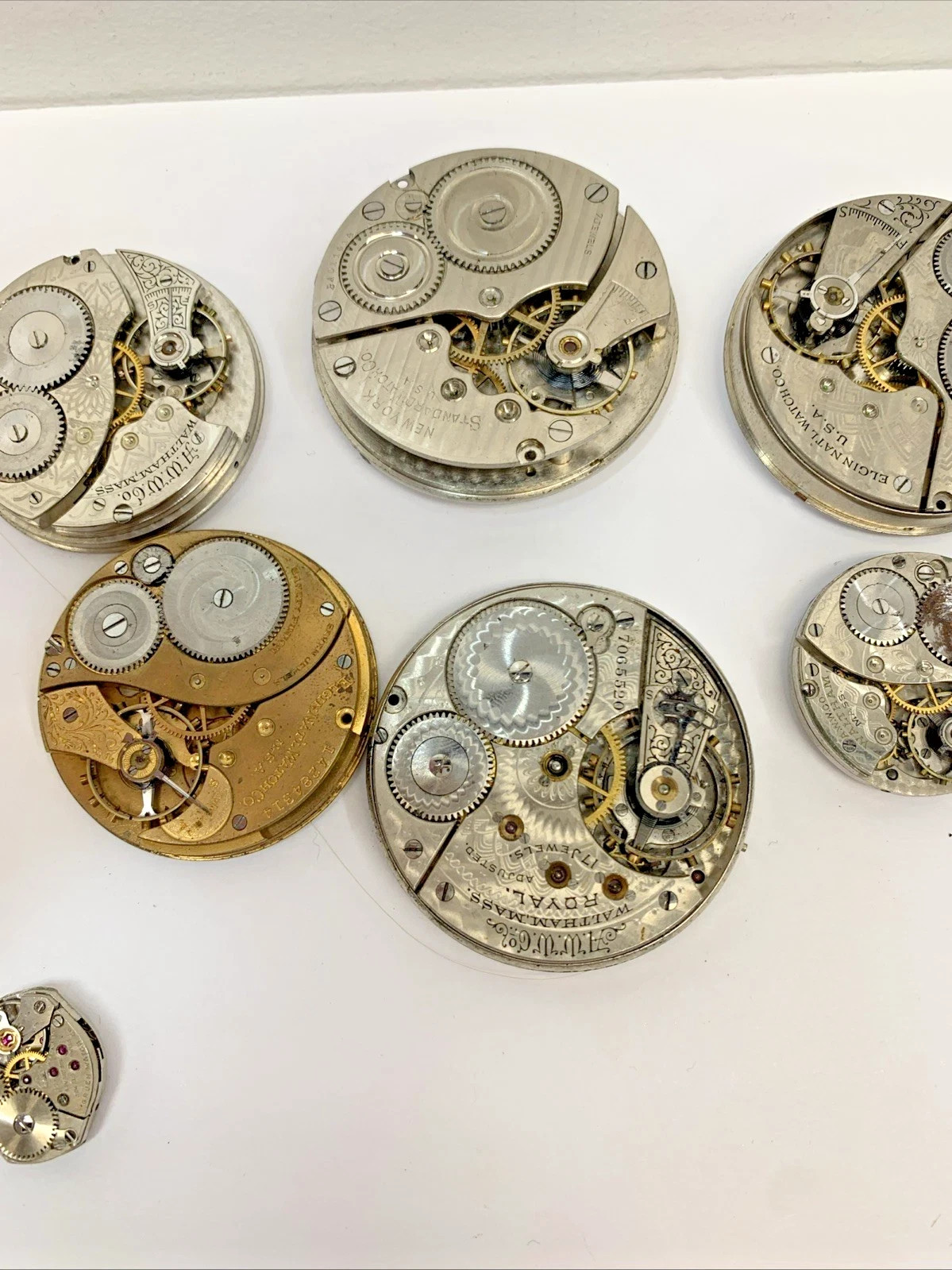 PARTS AS IS Watch Lot Pocket Watches Movements Waltham Elgin Lord