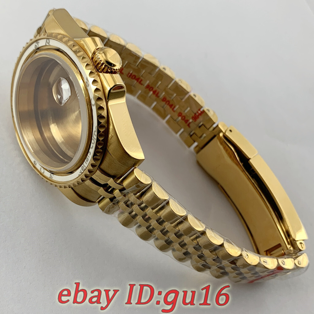 40mm Sapphire Gold Watch Case Fit NH35 NH36 PT5000 ETA2824/2836 Miyota 8215 821A